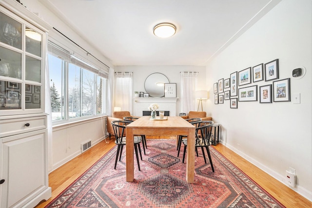 home office with light wood-type flooring