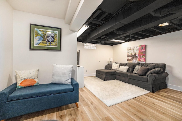 living room featuring hardwood / wood-style floors