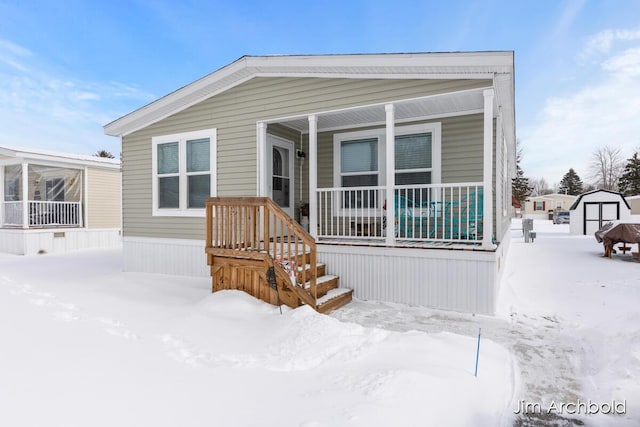 view of front of home with a porch