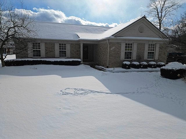 view of single story home