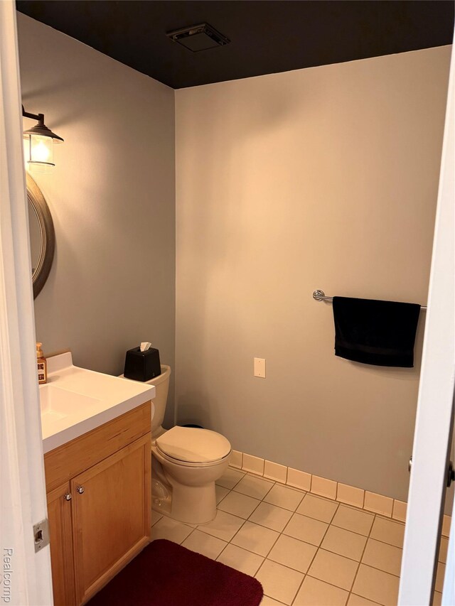 42201 Hidden Brook Dr Unit 68, Clinton Township, MI 48038 - bathroom with vanity, toilet, and tile patterned floors
