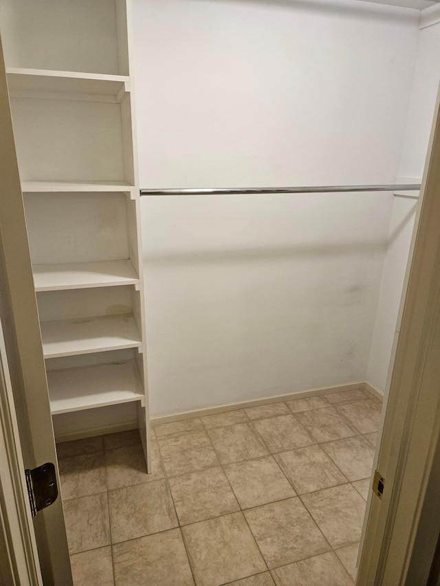 view of walk in closet