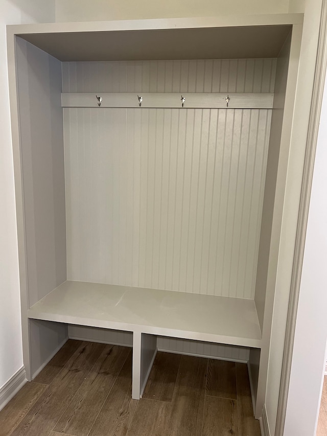 mudroom featuring wood finished floors