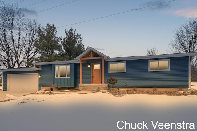 view of front of house featuring a garage