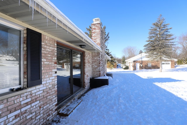 view of snowy yard