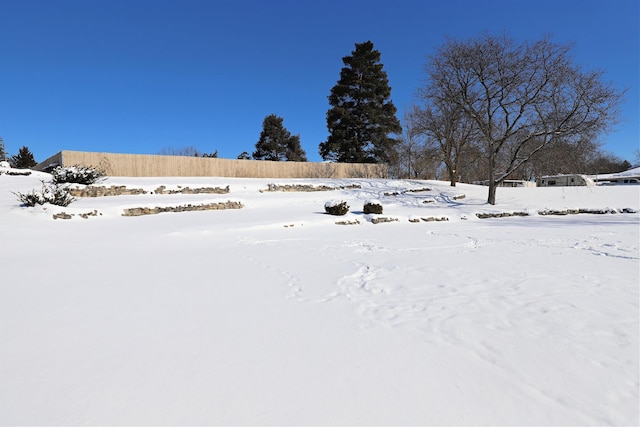 view of snowy yard