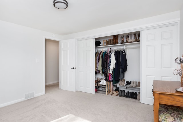 closet featuring visible vents