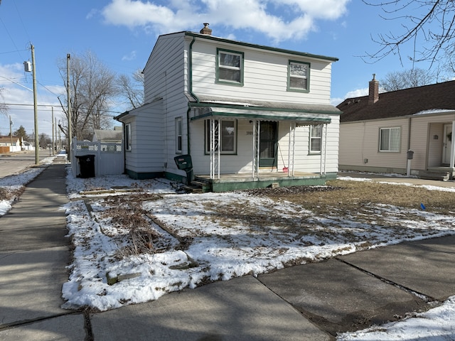 front of property featuring a porch