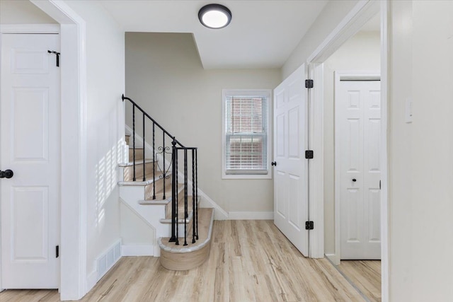 interior space featuring light hardwood / wood-style floors