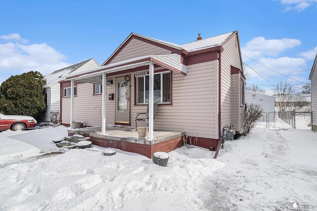 view of bungalow-style home