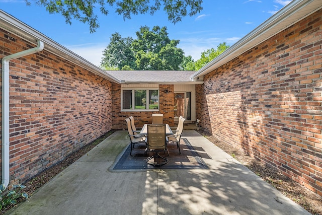 view of patio with outdoor dining space