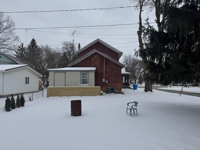 exterior space featuring central AC unit