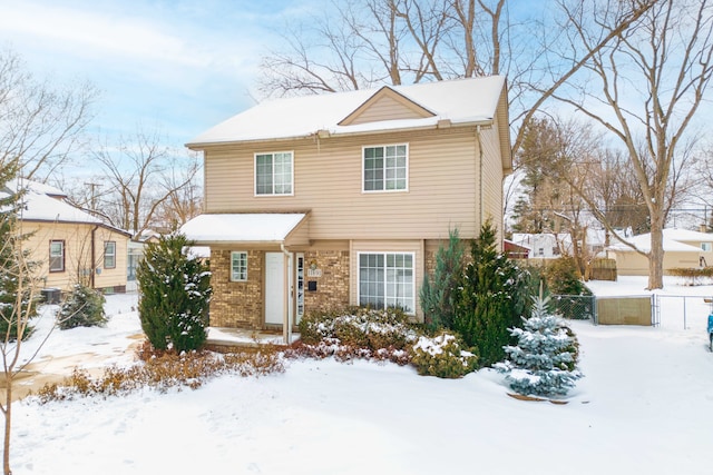 view of front of property with brick siding