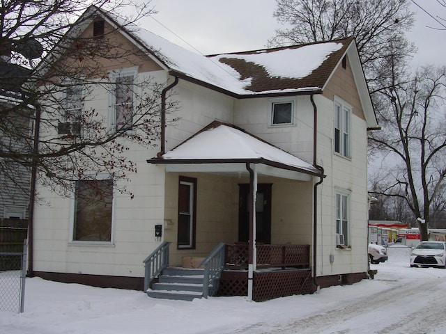 view of front of home featuring a porch