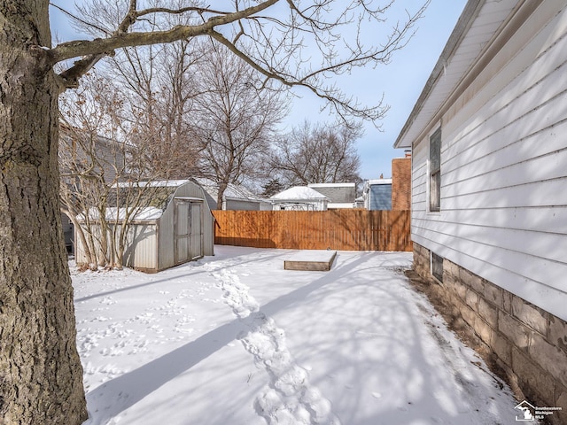 view of snowy yard