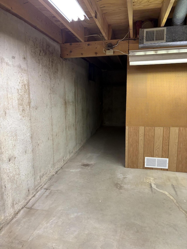 view of basement