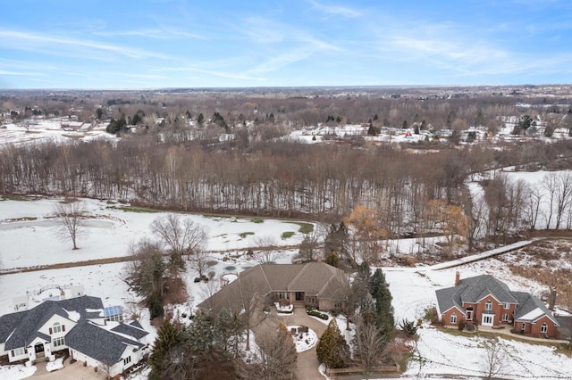 view of snowy aerial view