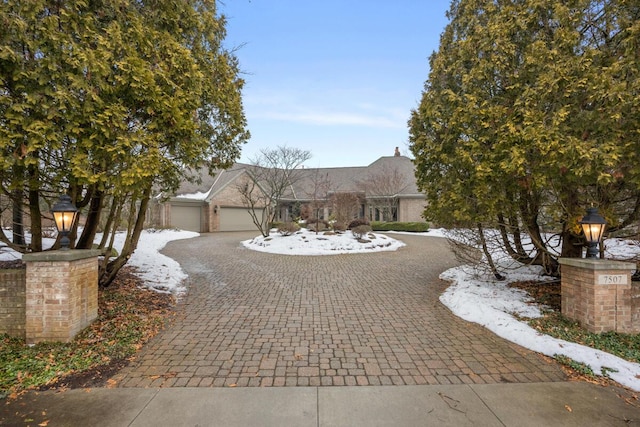 view of front of house featuring a garage