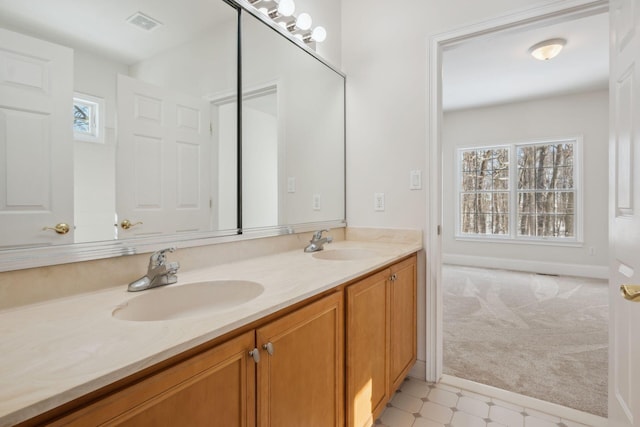 bathroom with vanity