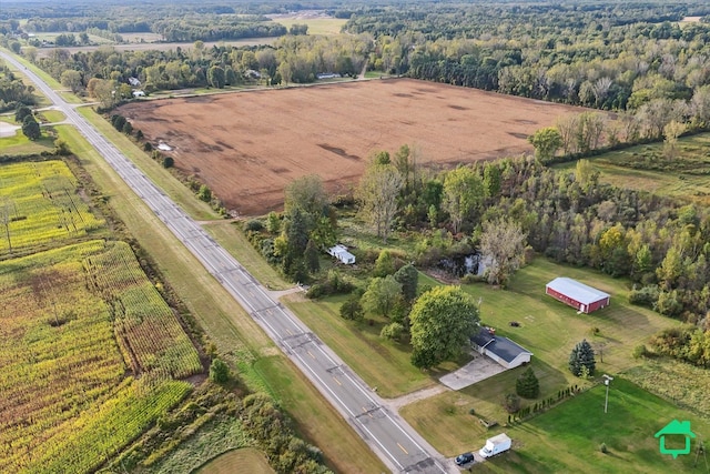 bird's eye view featuring a rural view