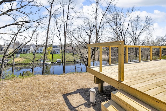 10781 Woodbrook Dr, Cement City, MI 49233 - deck featuring a water view