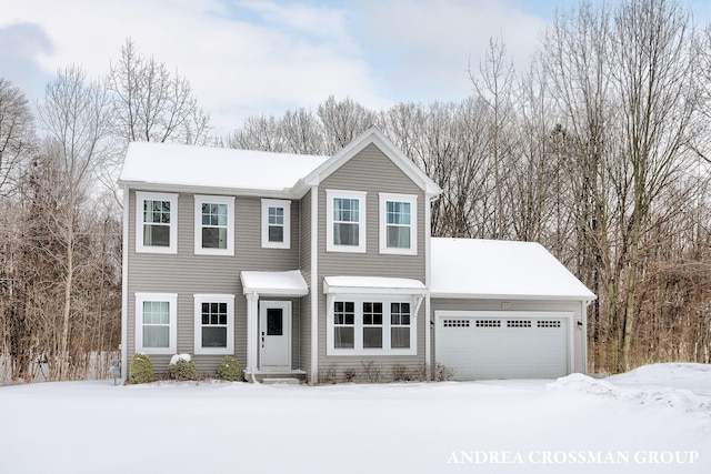 view of front of home featuring a garage