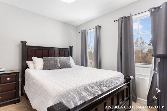 view of carpeted bedroom