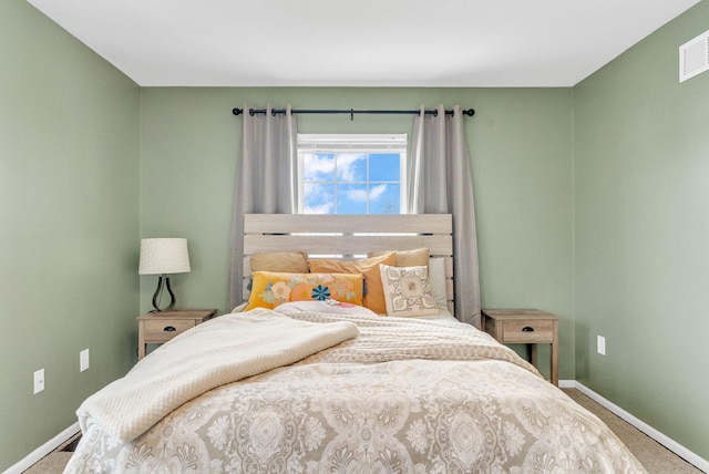 bedroom with carpet floors