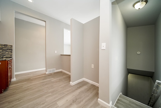 interior space featuring light hardwood / wood-style floors