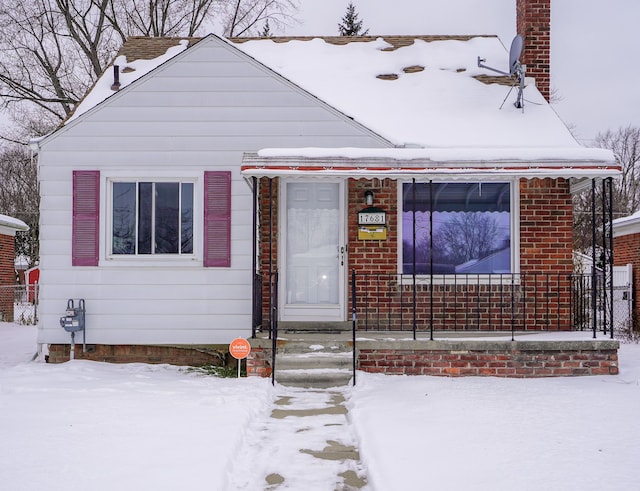 view of front of home