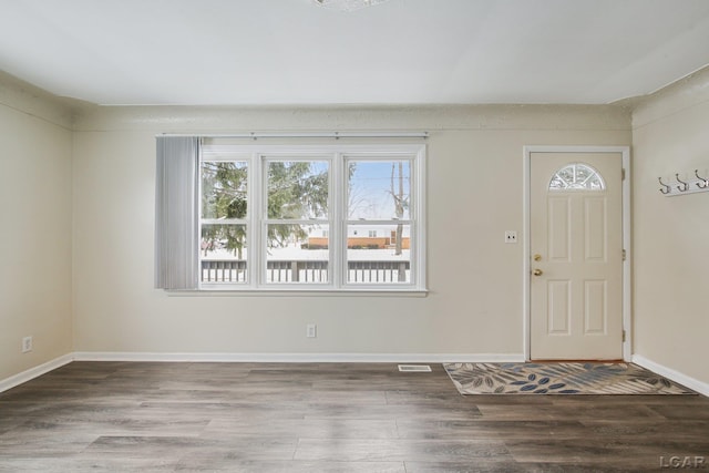 entrance foyer featuring hardwood / wood-style flooring