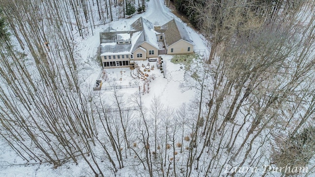 view of snowy aerial view