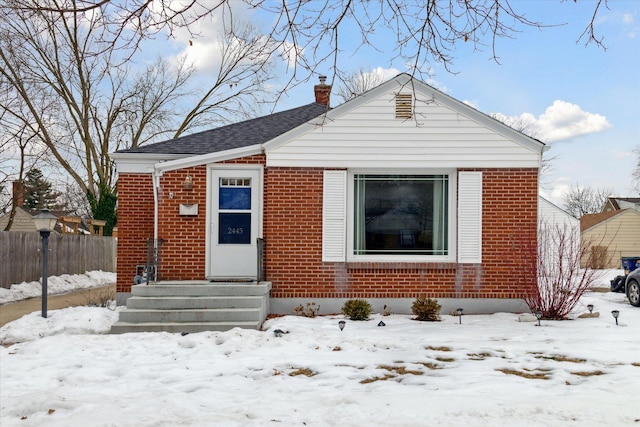 view of bungalow-style home