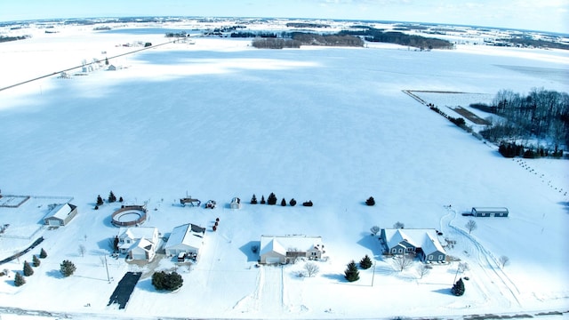 view of snowy aerial view