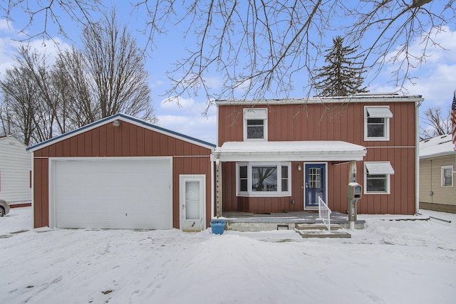 traditional home with an attached garage