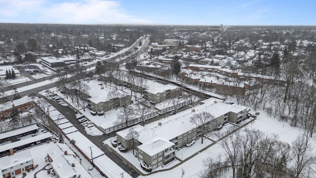 view of snowy aerial view