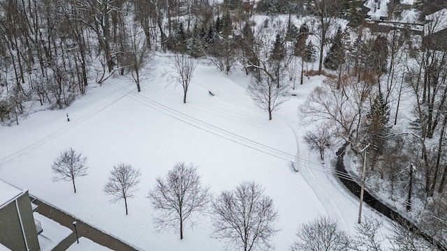 view of snowy aerial view