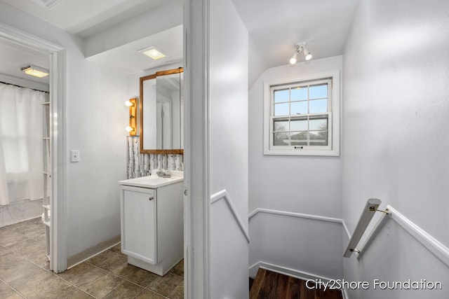 bathroom featuring vanity