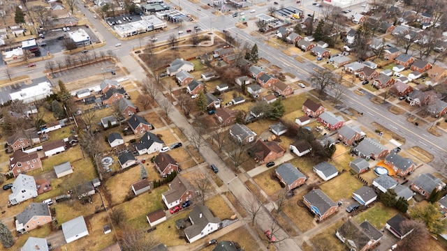 aerial view with a residential view