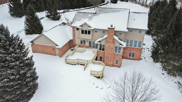 view of snowy aerial view