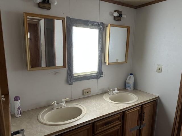 full bath featuring double vanity and a sink