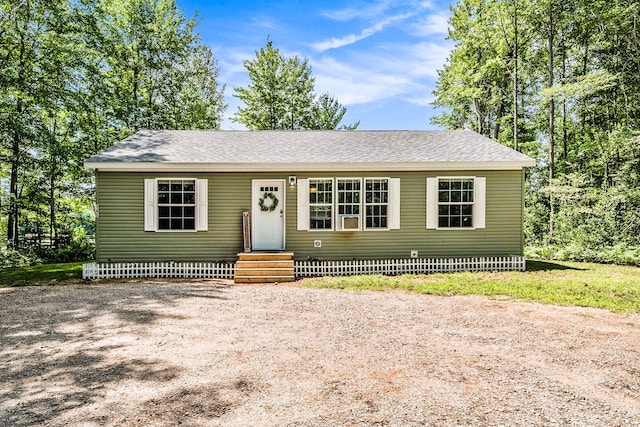 view of front of house with entry steps