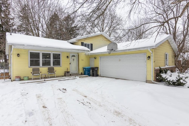 split level home featuring a garage