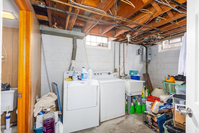 laundry area featuring laundry area and separate washer and dryer