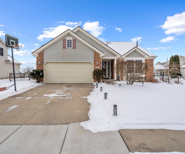 view of front of property with brick siding