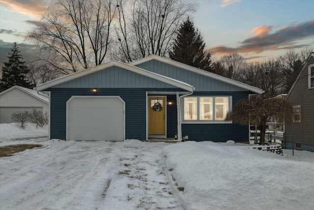 view of front of home featuring an attached garage