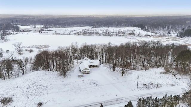 view of snowy aerial view