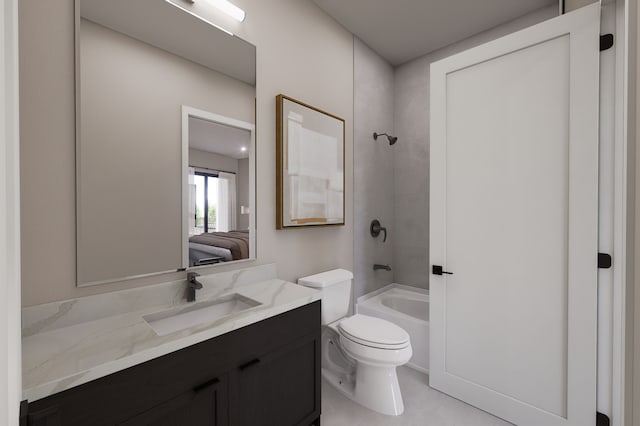 1760 E Auburn Rd Unit 202, Rochester Hills, MI 48307 - ensuite bathroom featuring toilet, vanity, and bathtub / shower combination