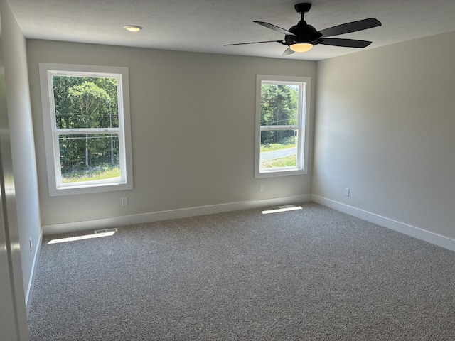 1973 Lowe Dr, Spring Lake, MI 49456 - empty room featuring a ceiling fan and carpet floors