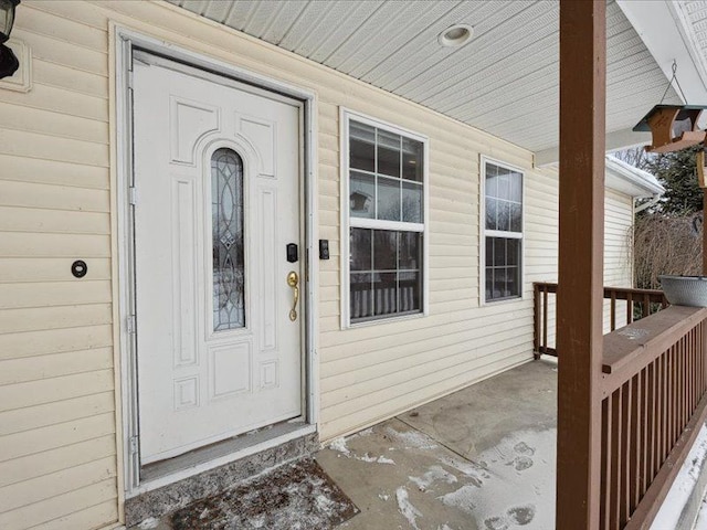 view of doorway to property